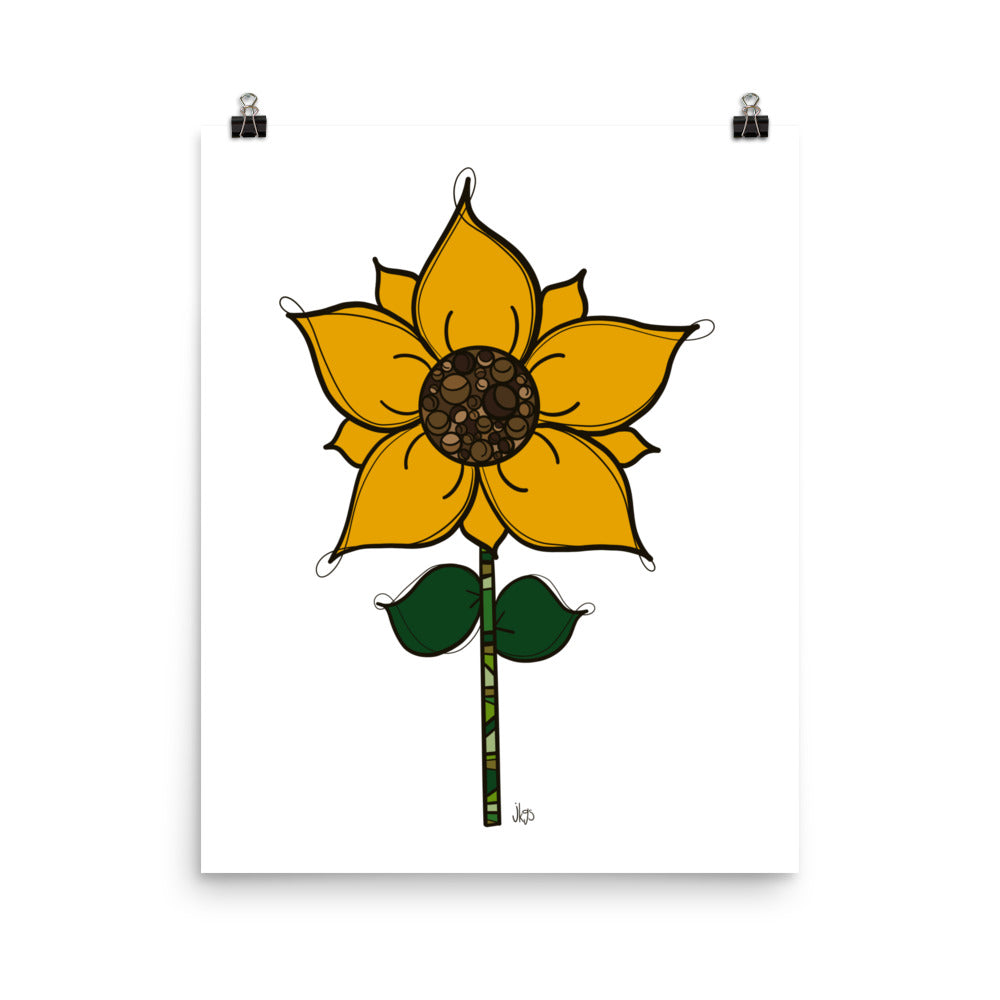 sunflower stem poster