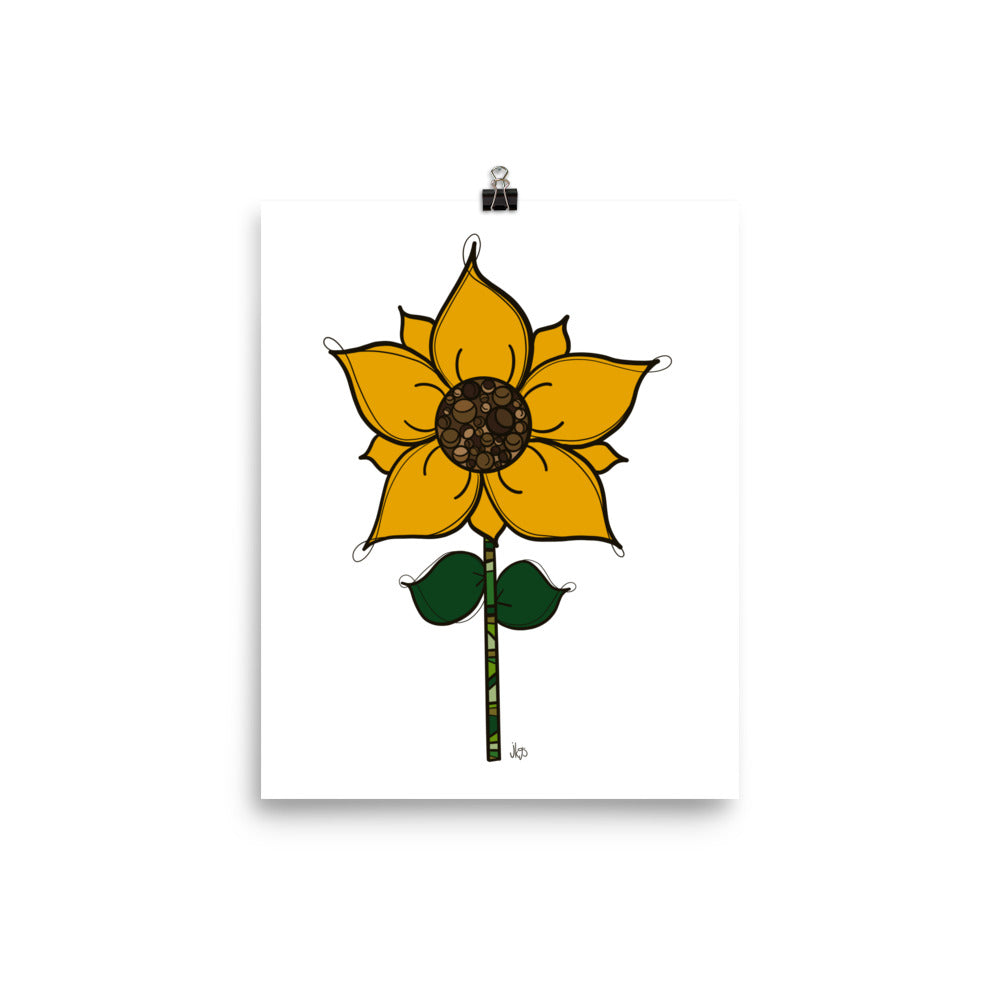 sunflower stem poster
