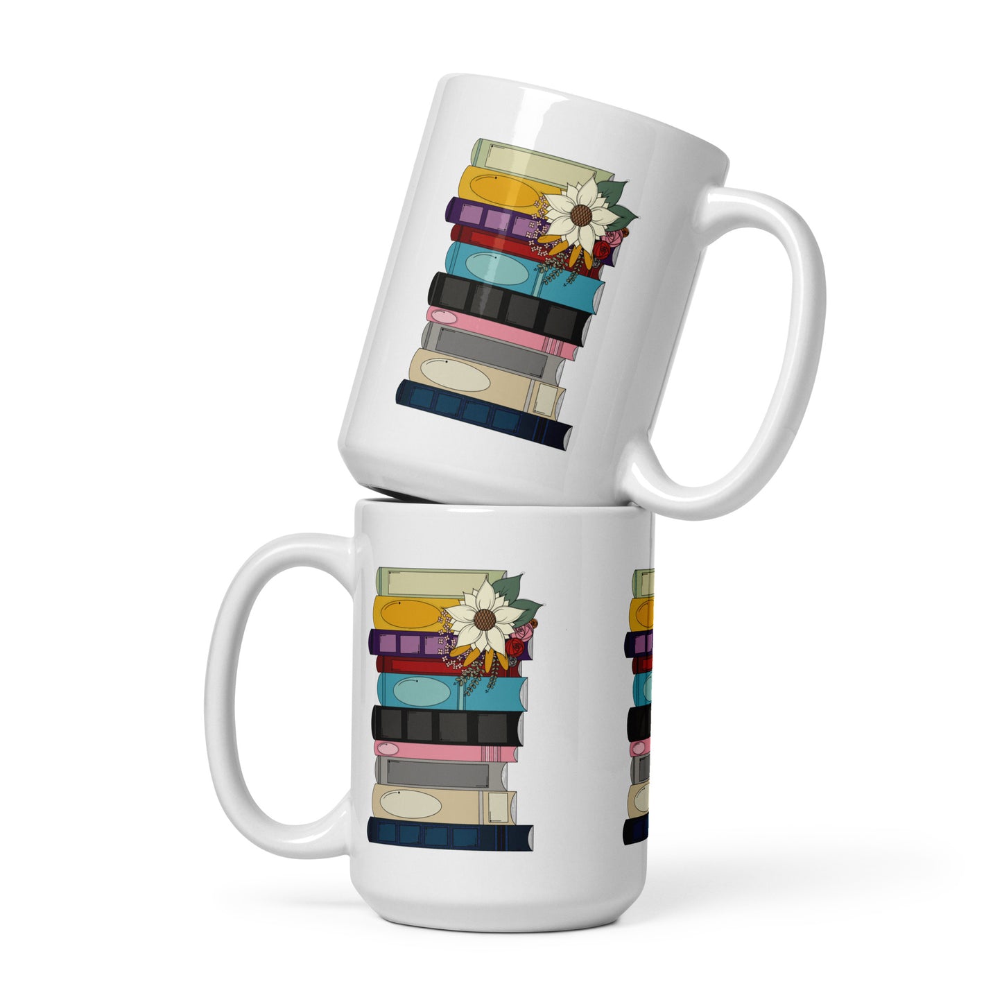 book stack era{s} mug